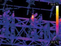 Overheating substation circuit breaker