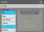 The wide variety of trigger types and context-sensitive help in the trigger menu make it easier than ever to isolate the event of interest.