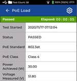 PoE Test Results Screenshot
